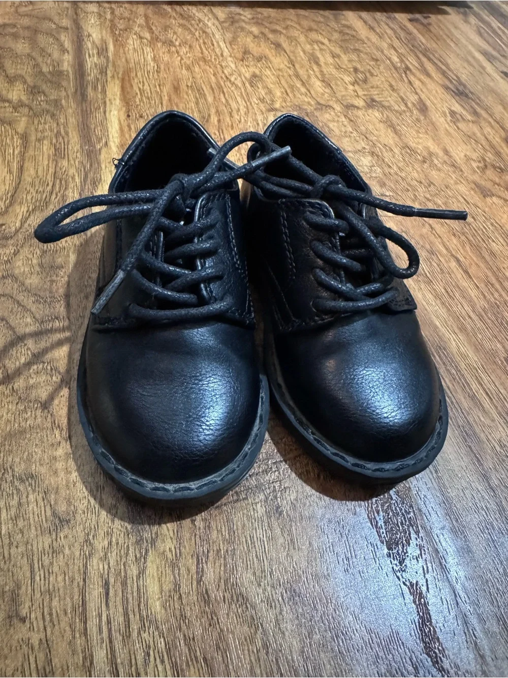 The Children's Place Black Kids Lace-Up Dress Oxfords